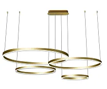 Люстра подвесная светодиодная Тор 08204,33P(3000K) Kink Light матовая золото на 1 лампу, основание матовое золото в стиле хай-тек современный кольца с пультом Люстра подвесная светодиодная Тор 08204,33P(3000K) Kink Light матовая золото на 1 лампу, основание матовое золото в стиле хай-тек современный кольца с пультом